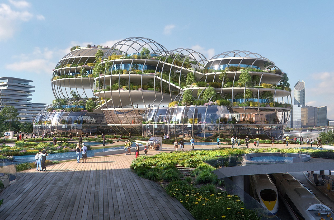 دفتر معماری UNStudio یک شهر آینده برای لاهه طراحی می کند