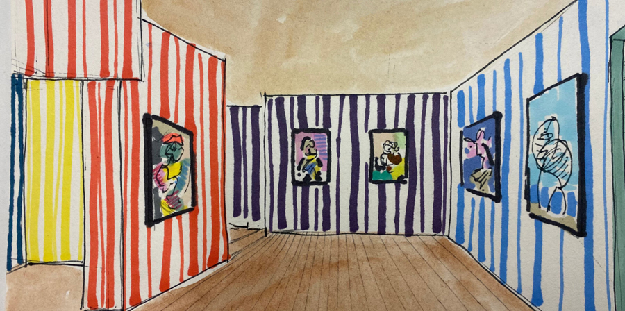 paul smith artistically directs pablo picasso`s 50th anniversary exhibition in paris