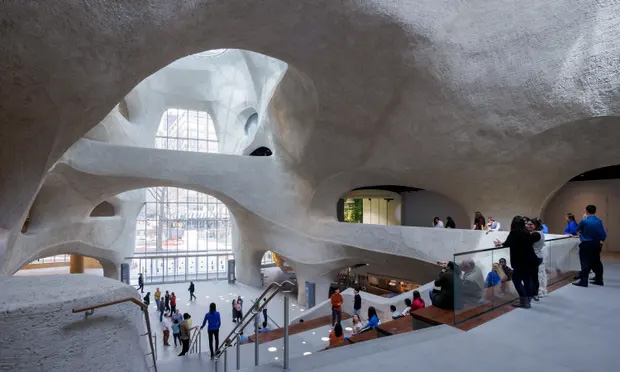 "A Flintstone cave made by pranksters": New York`s audacious new museum wing