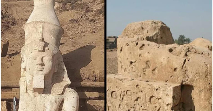 بخشی از مجسمه عظیم رامسس دوم کشف شد