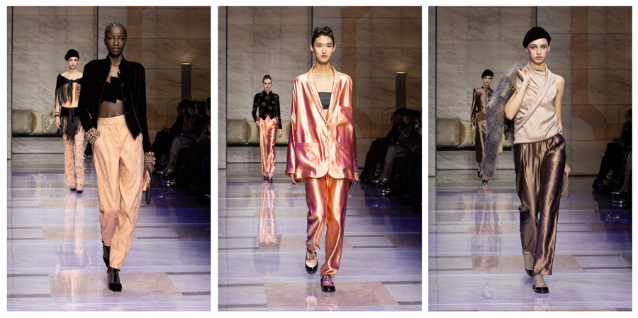 Giorgio Armani offers soft, fluid winter designs at Milan Fashion Week