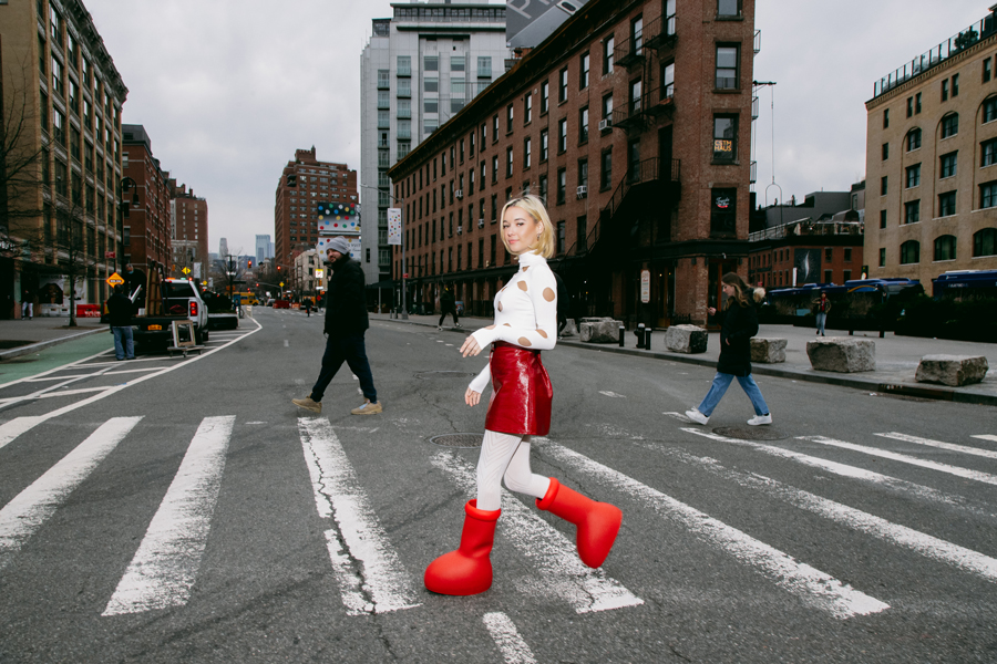 Art Collective`s "Big Red Boots" Flood Social Media Feeds