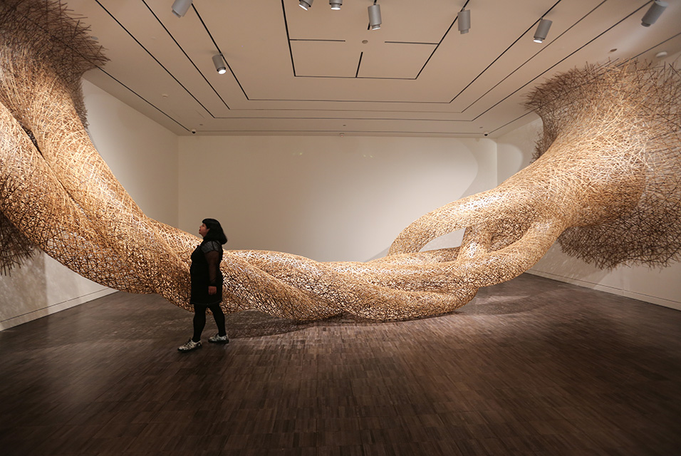 Japanese master Tanabe Chikuunsai IV presents a spectacular bamboo installation at Asian Art Museum