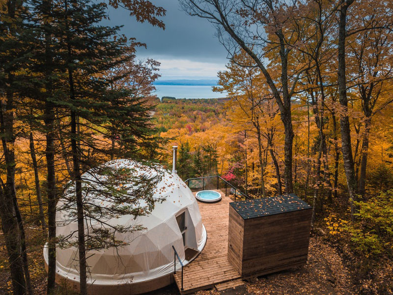 طراحی اقامتگاه های گنبدی شکل در محدوده جنگلی Quebec کانادا
