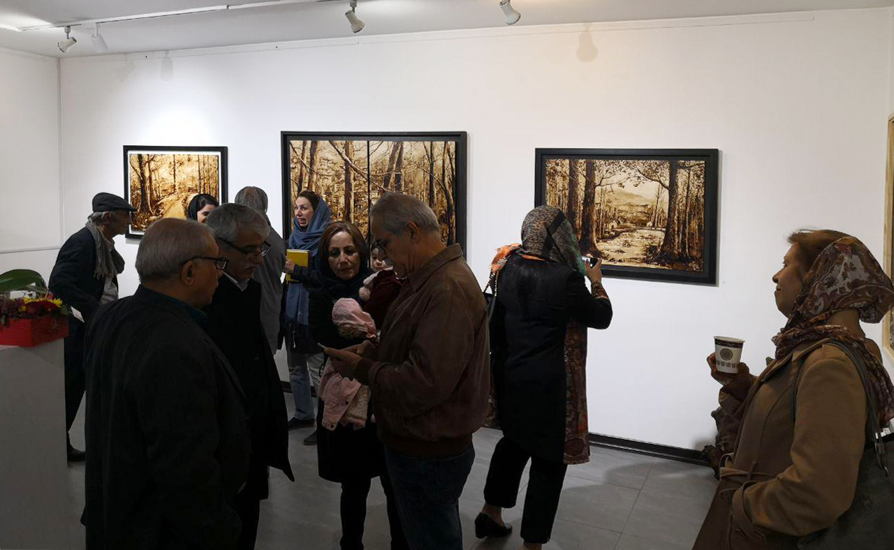 گزارش تصویری نمایشگاه "قیرگون" در گالری پل