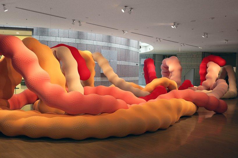 eva fabregas tangles visitors in a sensory sculptural gut at the yokohama triennale