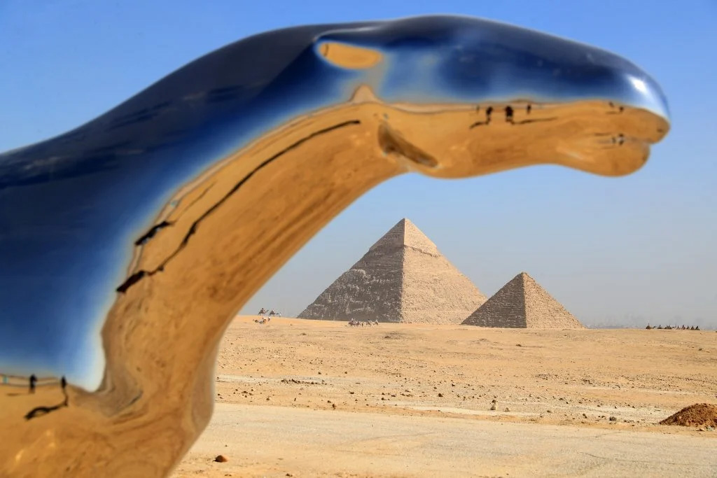 Egypt`s Pyramids of Giza Are the Breathtaking Backdrop for a New Contemporary Art Installation